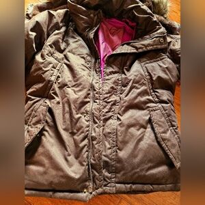 Women's chocolate brown Medium down-filled Coat